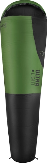 Ultralet sovepose NILS Camp sort/grøn