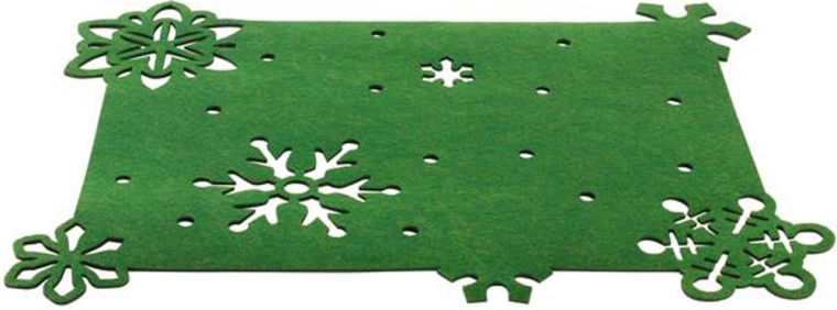 Filtet dækkeserviet Toro 45 × 35 cm julegrøn