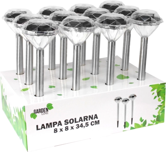 Solcelle have-lampe Diamond 8 × 8 × 34,5 cm