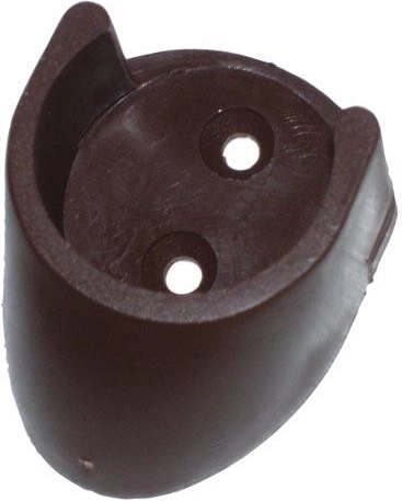 Vægbeslag til gardinstang, brun, 2 stk.