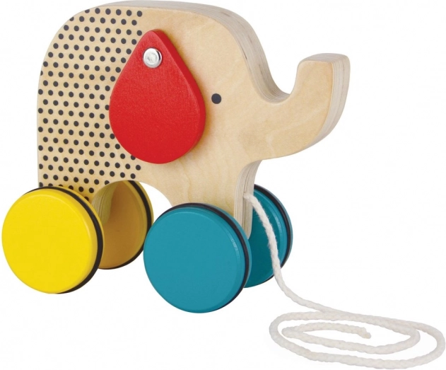 Petit Collage træ-træk-elefant