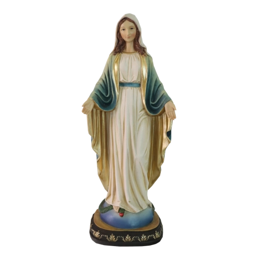 Figur af Jomfru Maria til julekrybbe i harpiks 31 cm