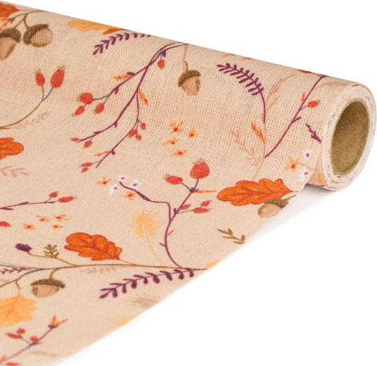 Dekorativ bordløber med motiv af grene og blade 180 × 28 cm