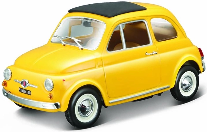 Bburago 1:24 Fiat 500 F 1965 Gul