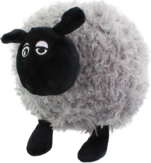 Pude Plysbamse Fårelam Grå