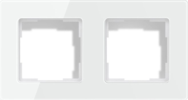 Avatto glastramme til 2 moduler TS20 hvid