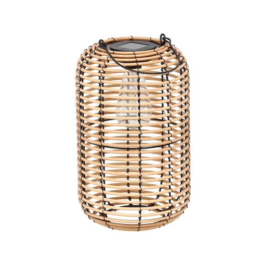 Solcelledrevet metal lanterne – beige 32 cm
