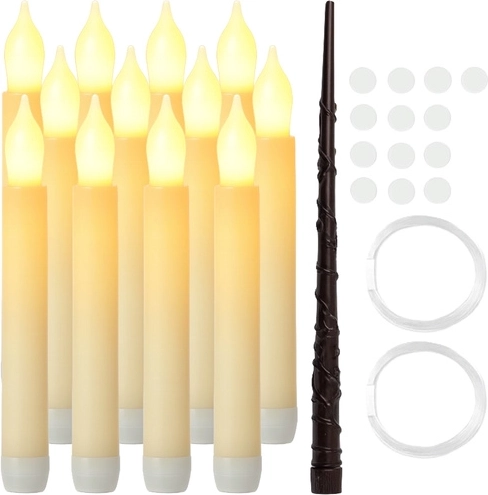 Hængende LED-lys 12 stk med fjernbetjening RUHHY