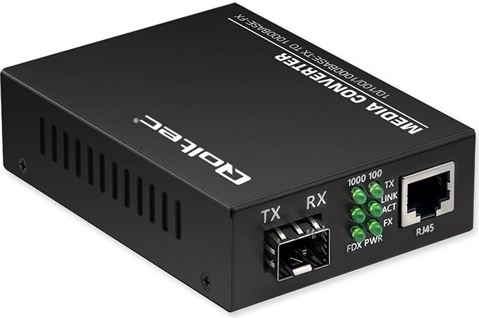 Tovejs mediakonverter SWITCH Ethernet 1x RJ45 1x SFP | 1000 Mb/s | 5V