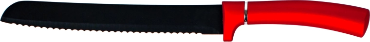 Brødkniv Kitchisimo med rød‑sølvfarvet håndtag