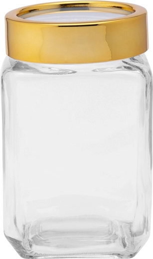 Glasbeholder ALTOM DESIGN 700 ml med gyldent låg