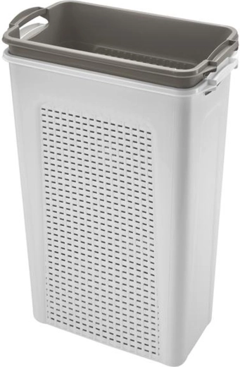 Plastikkurv til snavset tøj – sæt 2×45 l, 44 × 26 × 58 cm