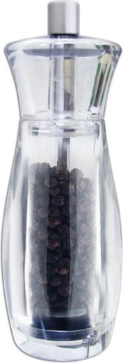 Mekanisk peberkværn, metal og plast, 14 cm