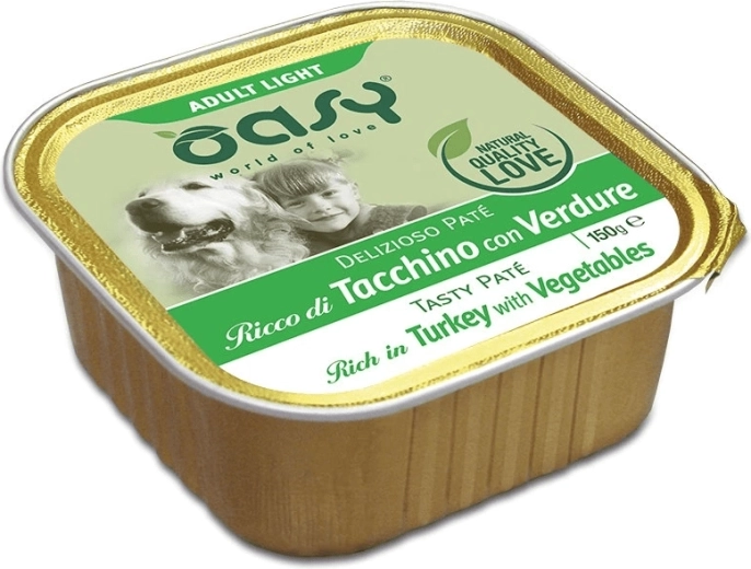 Oasy Tasty Paté Adult Light med kalkun og grøntsager 150 g