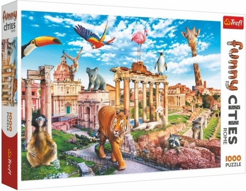 Puzzle Trefl Funny Cities – Det vilde Rom, 1000 brikker (68 × 48 cm)