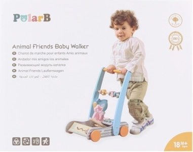 Trægangstativ til småbørn med dyr