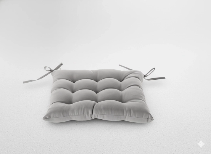 Stolepude 40 × 40 × 6 cm lysegrå