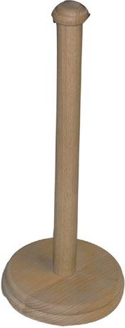 Træholder til køkkenrulle 33 cm af bøgetræ