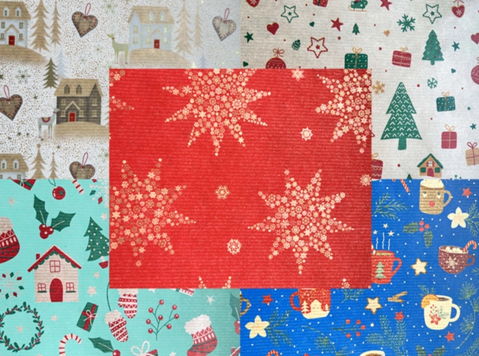 Julegavepapir Ecocolor 0,7 × 1,5 m