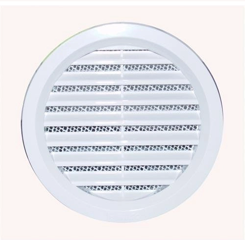 Ventilationsrist med net, diameter 100 mm – Hvid