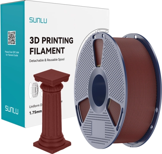Sunlu PLA High‑Speed marmor filament murstensrød