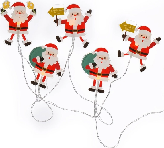 Solight LED vindueslyskæde Santa med sugekopper, 6 LED, 120 cm