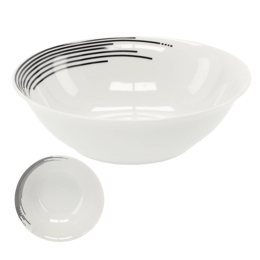 Rund keramisk skål 18 cm – hvid, sæt med 12 stk.