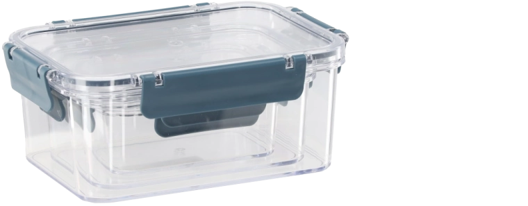 Sæt med rektangulære madopbevaringsbokse med silikonepakning SOFTCHEF, 3 stk.