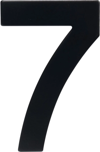 Husnummer 7, 95 mm, rustfrit stål, sort mat
