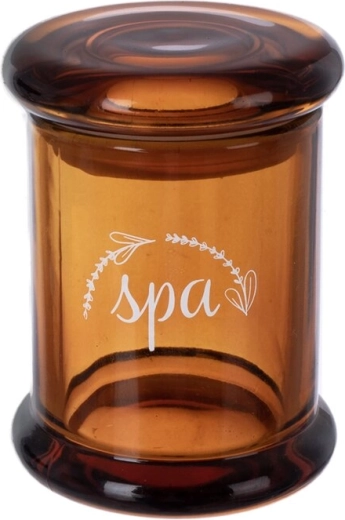 Kosmetikkrukke i brunt glas (amber) SPA med låg 60 ml