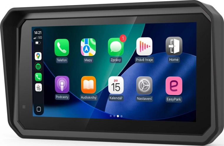 Motorcykeldisplay med trådløs CarPlay og Android Auto - 1 stk.
