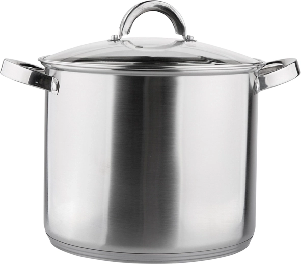 Høj rustfri gryde FABIO 22 cm, 7 l med glaslåg