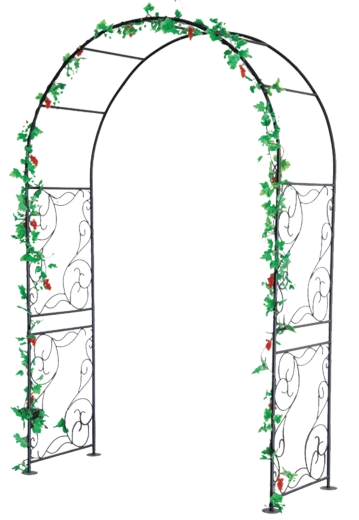 Havepergola i metal med bue 135 × 54 × 215 cm