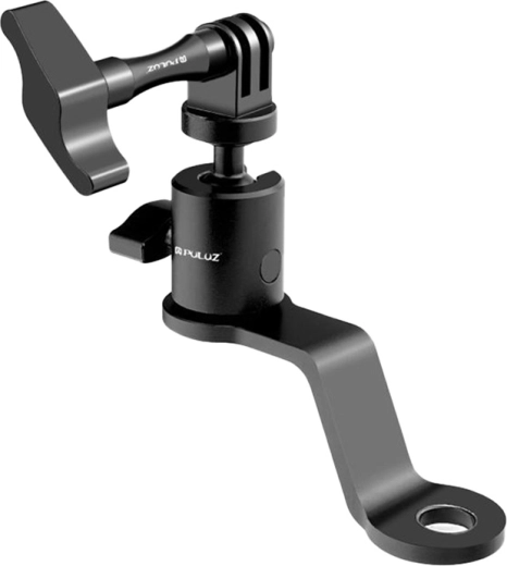 Puluz aluminiums kameraholder til motorcyklens spejl (sort)