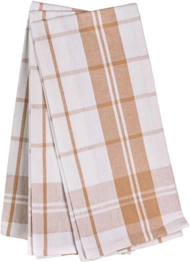 Køkkenhåndklæder Classic 50 × 70 cm, beige-hvide, 100% bomuld (3 stk)