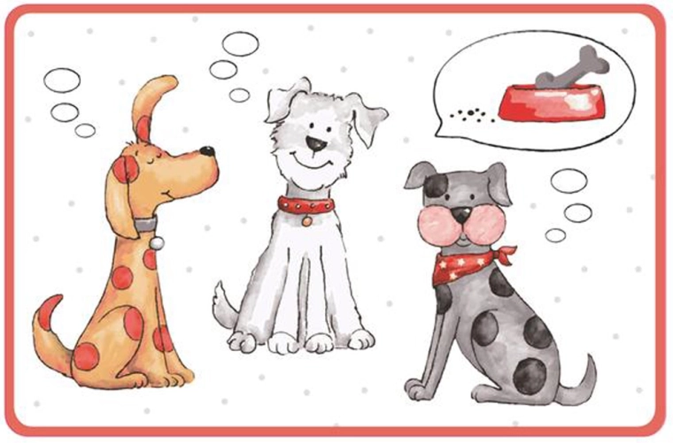 Plastdækkeserviet Toro med motiv af kat og hund 44 × 28,5 cm