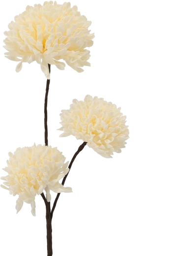 Dekorativ blomst 80 cm hvid