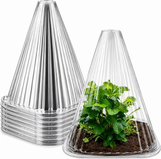Beskyttelseshætte til planter 22 cm – sæt med 10 stk.