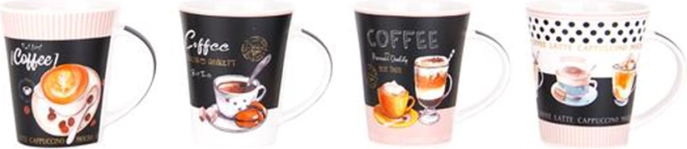 Keramisk kaffekop 350 ml, forskellige motiver