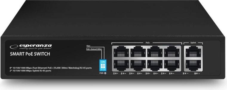 Gigabit PoE-switch Esperanza Matrix 10-port 120 W