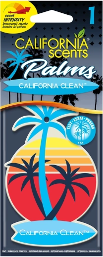 California Scents Palm California Clean ophængt papirduft - 1 stk.
