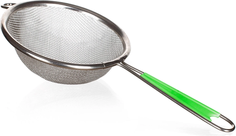 Sigte 10 cm CULINARIA, metal med grønt plastikhåndtag