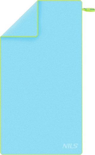 Hurtigttørrende mikrofiberhåndklæde NILS, blå‑grøn, 180 × 100 cm