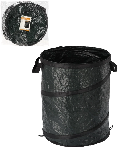 Sammenklappelig havekurv 100 l grøn med håndtag