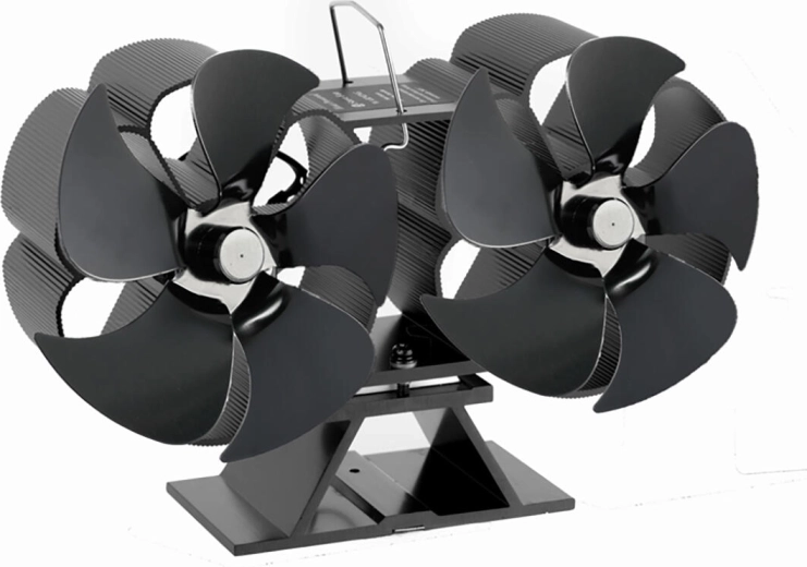 EPSILON termolelektrisk brændeovnsventilator med 2 propeller