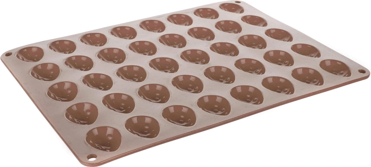 Silikoneform til valnødder, 40 stk., brun