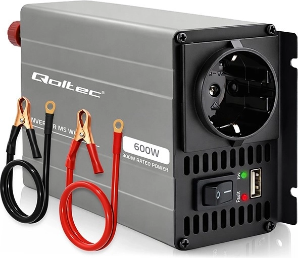 Qoltec spændingsinverter MS Wave 12 V til 230 V 300/600 W