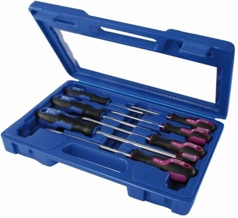 PROFI skruetrækkersæt 7-dele pozidriv og flad i kuffert