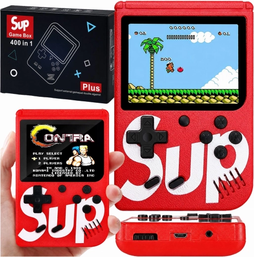 Bærbar retro spillekonsol SUP 400 i 1 - 1 stk.