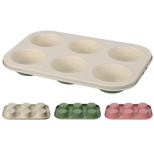 Muffinform LA CUCUNO 26 × 18 cm, non-stick stål, 12 stk.